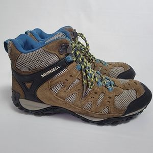 Merrell Select Dry Accentor Mid Vent WP Kangaroo Hiking Ankle Boot Women US 10